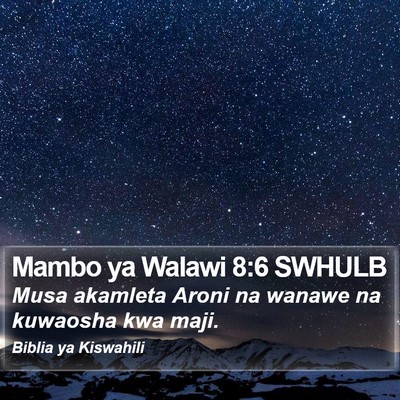 Mambo ya Walawi 8:6 SWHULB Bible Verse Image