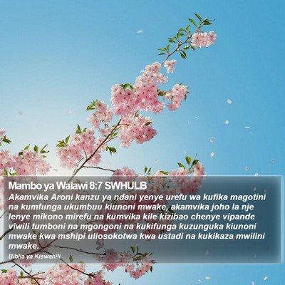 Mambo ya Walawi 8:7 SWHULB Bible Verse Image