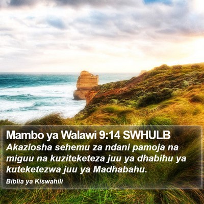 Mambo ya Walawi 9:14 SWHULB Bible Verse Image