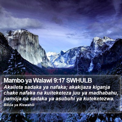 Mambo ya Walawi 9:17 SWHULB Bible Verse Image