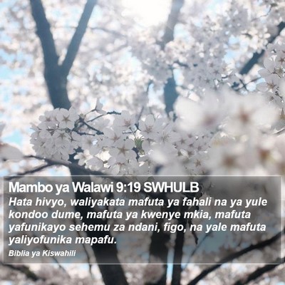 Mambo ya Walawi 9:19 SWHULB Bible Verse Image