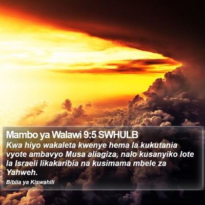 Mambo ya Walawi 9:5 SWHULB Bible Verse Image