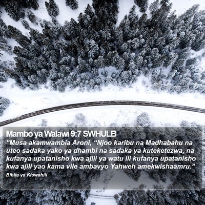 Mambo ya Walawi 9:7 SWHULB Bible Verse Image