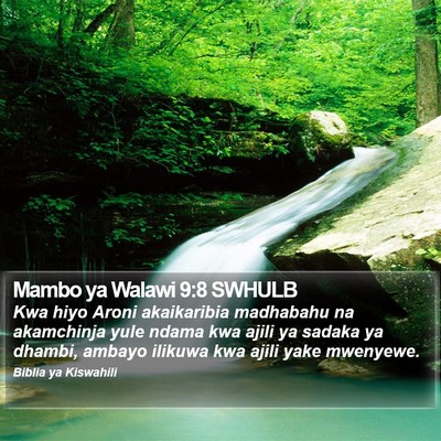 Mambo ya Walawi 9:8 SWHULB Bible Verse Image