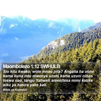 Maombolezo 1:12 SWHULB Bible Verse Image