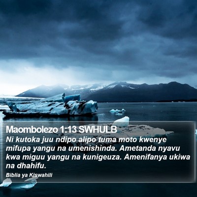 Maombolezo 1:13 SWHULB Bible Verse Image