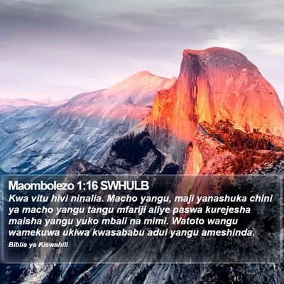 Maombolezo 1:16 SWHULB Bible Verse Image