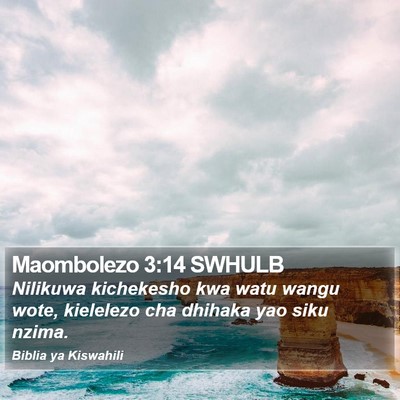 Maombolezo 3:14 SWHULB Bible Verse Image