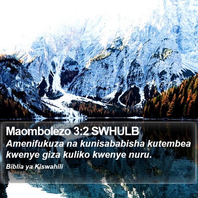 Maombolezo 3:2 SWHULB Bible Verse Image