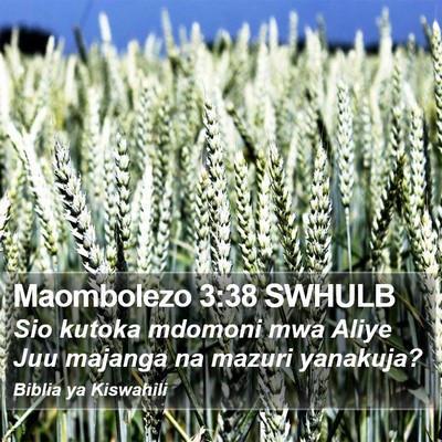 Maombolezo 3:38 SWHULB Bible Verse Image