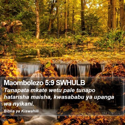 Maombolezo 5:9 SWHULB Bible Verse Image