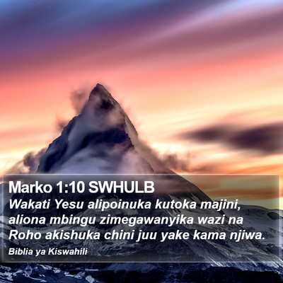 Marko 1:10 SWHULB Bible Verse Image