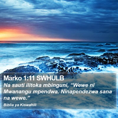 Marko 1:11 SWHULB Bible Verse Image