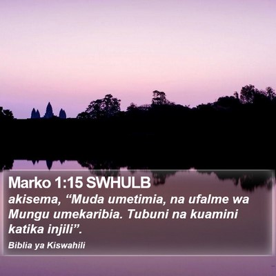 Marko 1:15 SWHULB Bible Verse Image