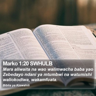 Marko 1:20 SWHULB Bible Verse Image
