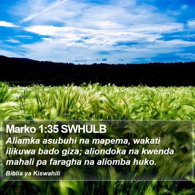 Marko 1:35 SWHULB Bible Verse Image