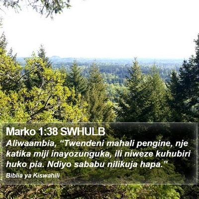 Marko 1:38 SWHULB Bible Verse Image