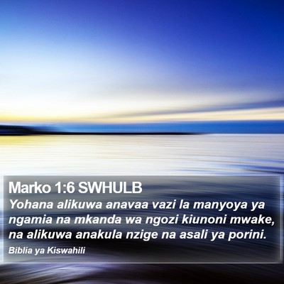 Marko 1:6 SWHULB Bible Verse Image