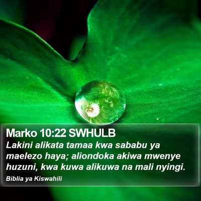 Marko 10:22 SWHULB Bible Verse Image