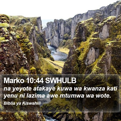 Marko 10:44 SWHULB Bible Verse Image