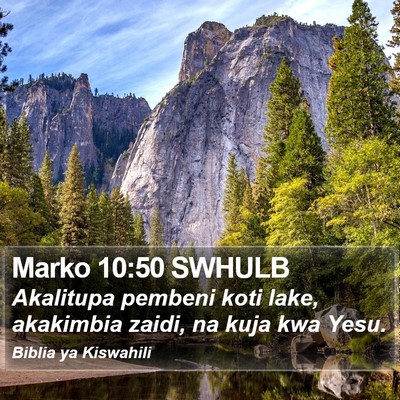 Marko 10:50 SWHULB Bible Verse Image