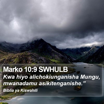 Marko 10:9 SWHULB Bible Verse Image
