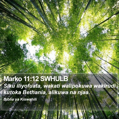 Marko 11:12 SWHULB Bible Verse Image