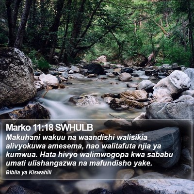 Marko 11:18 SWHULB Bible Verse Image