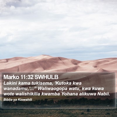Marko 11:32 SWHULB Bible Verse Image