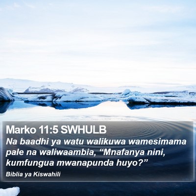 Marko 11:5 SWHULB Bible Verse Image