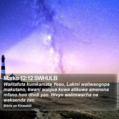Marko 12:12 SWHULB Bible Verse Image