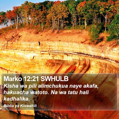 Marko 12:21 SWHULB Bible Verse Image