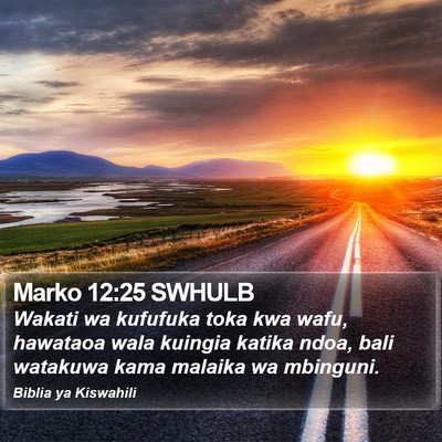 Marko 12:25 SWHULB Bible Verse Image
