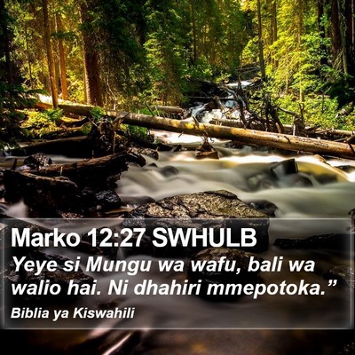 Marko 12:27 SWHULB Bible Verse Image