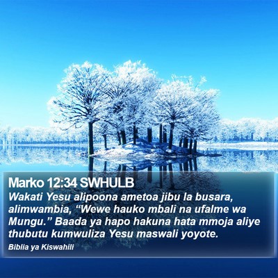 Marko 12:34 SWHULB Bible Verse Image