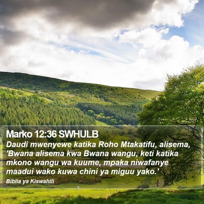 Marko 12:36 SWHULB Bible Verse Image