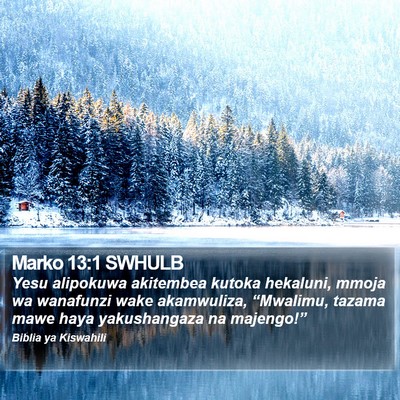 Marko 13:1 SWHULB Bible Verse Image