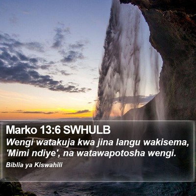 Marko 13:6 SWHULB Bible Verse Image
