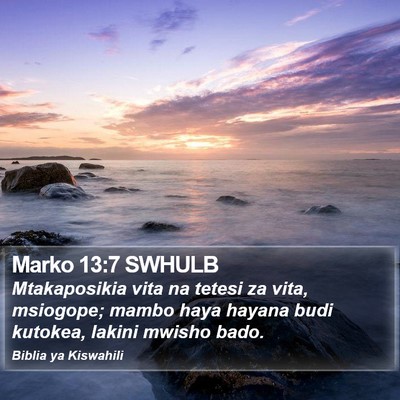 Marko 13:7 SWHULB Bible Verse Image