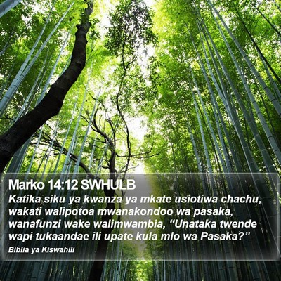 Marko 14:12 SWHULB Bible Verse Image