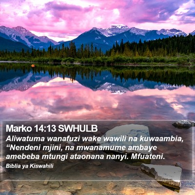 Marko 14:13 SWHULB Bible Verse Image