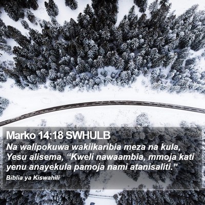 Marko 14:18 SWHULB Bible Verse Image
