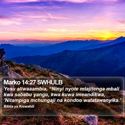 Marko 14:27 SWHULB Bible Verse Image