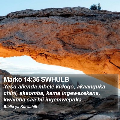 Marko 14:35 SWHULB Bible Verse Image