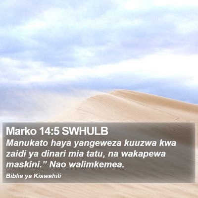 Marko 14:5 SWHULB Bible Verse Image