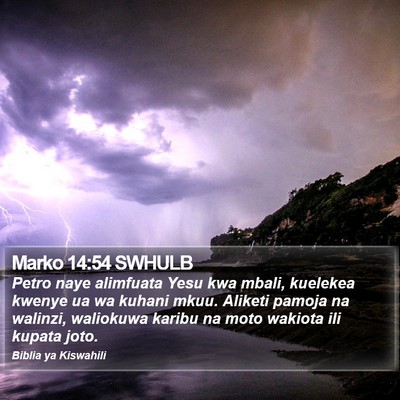 Marko 14:54 SWHULB Bible Verse Image