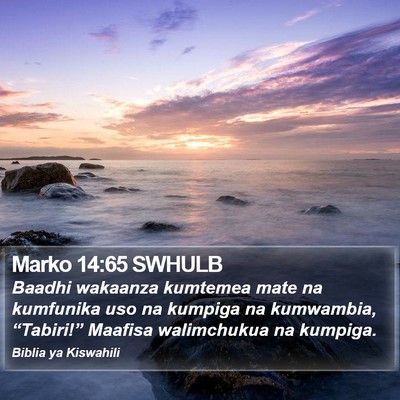 Marko 14:65 SWHULB Bible Verse Image