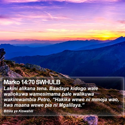 Marko 14:70 SWHULB Bible Verse Image