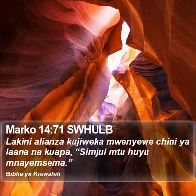 Marko 14:71 SWHULB Bible Verse Image