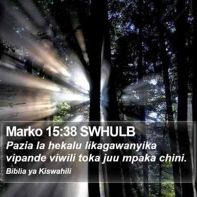 Marko 15:38 SWHULB Bible Verse Image